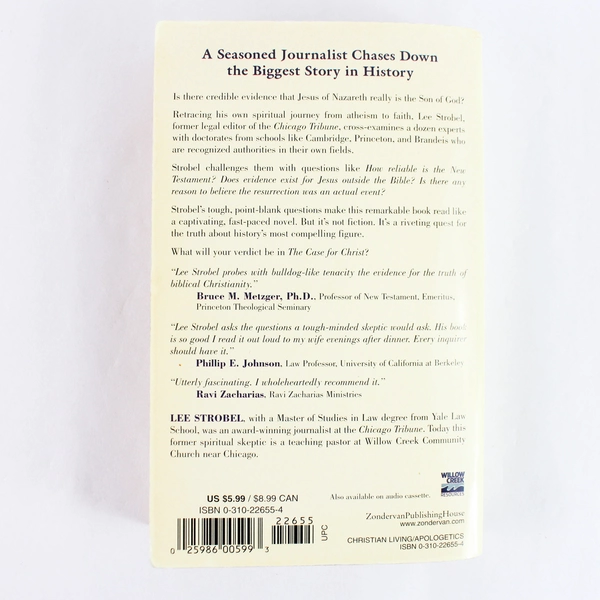 The Case For Christ By Lee Strobel 1998 Paperback