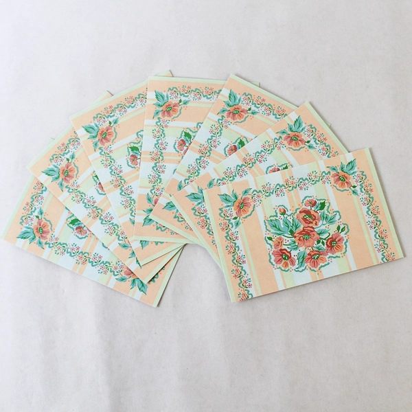 Lot of 7 Gibson Greetings Blank Floral Greeting Card With Envelope 3.75 x 5.75