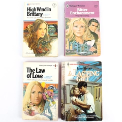 Lot of 4 Vintage 70s and 80s Paperback Romance Books By Various Authors