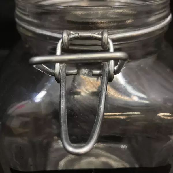 Clear Glass 3100 ml Storage Jar With Bail Lid Made In Italy