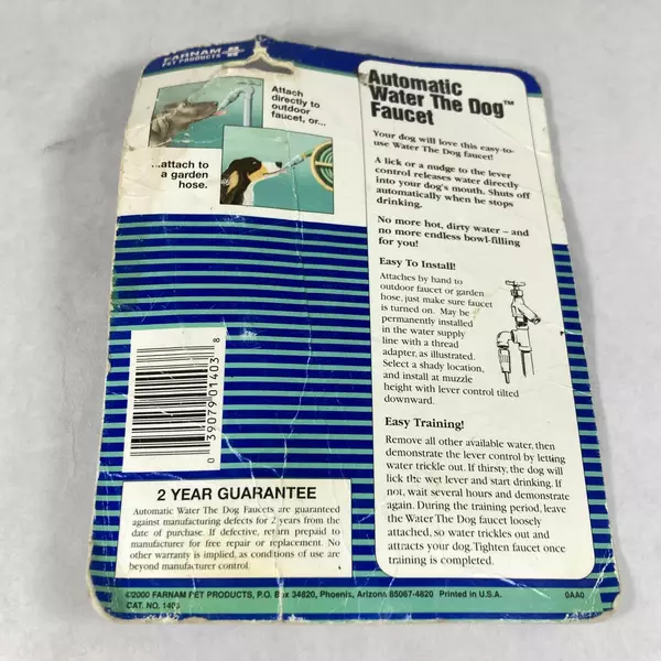 2000 Farnham Automatic Water The Dog Faucet Unopened