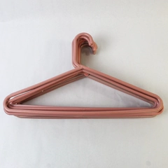 Lot of 10 Shades of Pink Plastic Standard Size Hangers Tubular