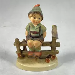 Vintage 1938 MJ Hummel Goebel Wayside Harmony Figurine 111 3/0 Boy on Fence