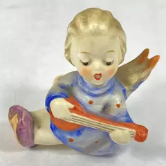 Vintage Goebel Hummel Joyous News With Lute Angel Candleholder 