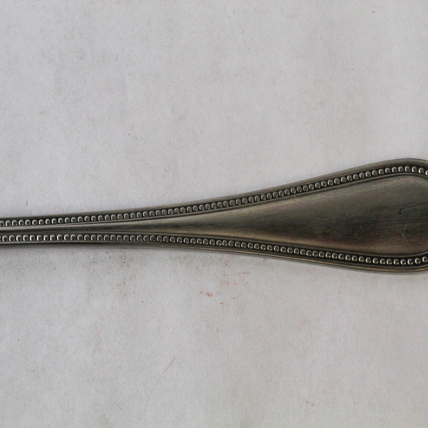 Towle 18/8 Serving Fork Stainless Steel Beaded Korea 9 and 3/8 in
