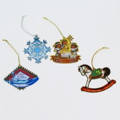 Lot of 4 St. Labre Indian School Christmas Ornaments 2011 2012 2015 2019