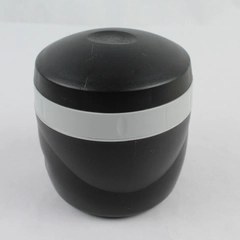 Genuine Thermos Black Small Lunch Container with Spoon 2 Compartments 4.25"