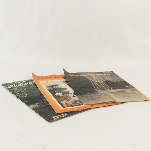 Lot of 3 Vintage Macramé Craft Project Magazines Macramé Splendor Delight