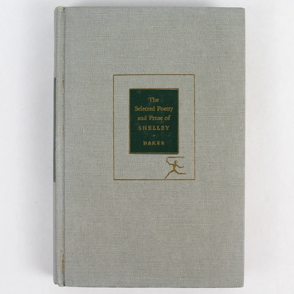The Selected Poetry And Prose Of Percy Bysshe Shelley 1951 Modern Library HC