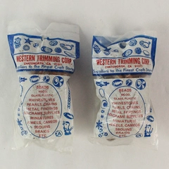 Lot of 2 Packages Westrim Novelties Wooden Beads 1x2 Inch