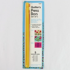W. H. Collins Quilters Press Bars Set of 5 Various Sizes 1/8"- 1/2" X 12"