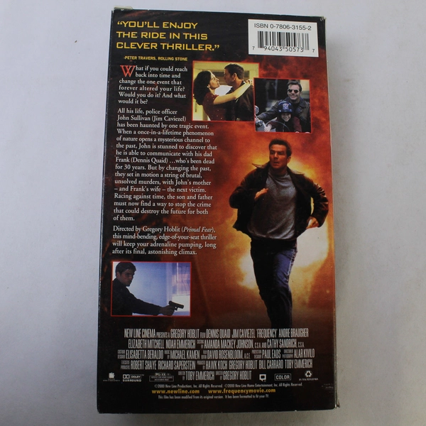 Frequency VHS 2000 New Line Home Entertainment Dennis Quiad Jim Caviezel