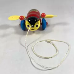 Vintage Buzzy Bee Wooden Pull Along Toy