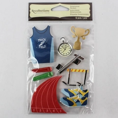 Recollections Track & Field Dimensional Stickers - 9 Athletic Designs
