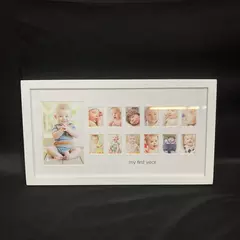 2015 Pearhead My First Year Photo Frame White 9.5 x17 Inch