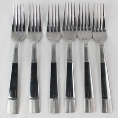 6 PC Towle Living Collection 18/0 Stainless Steel Dinner Fork Set