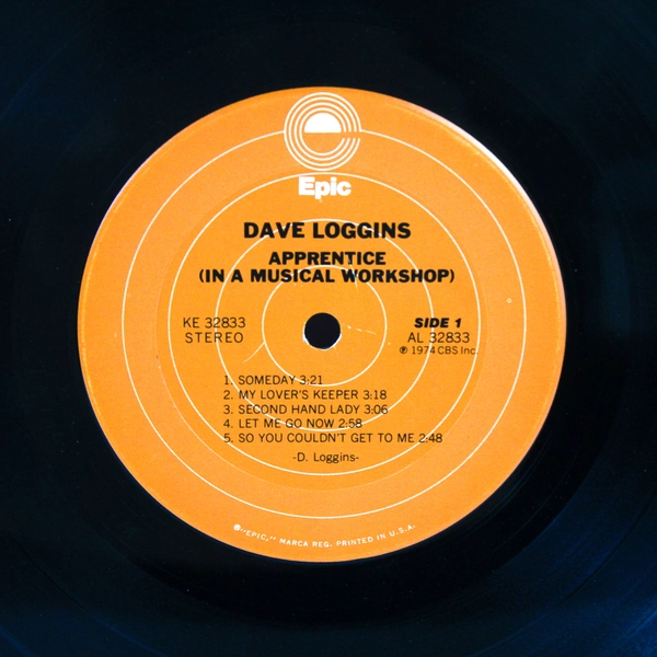 Apprentice In A Musical Workshop Dave Loggins Epic Vinyl KE 32833