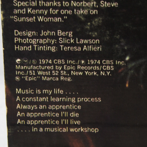 Apprentice In A Musical Workshop Dave Loggins Epic Vinyl KE 32833