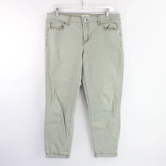 Jessica Simpson Rolled Crop Skinny Green Jeans Women's Size 12/31