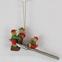 Craftsman Plumber Bears Christmas Tree Ornament