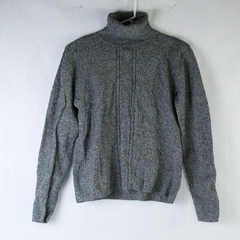 Liz Claiborne Sport Turtleneck Sweater Women's S Black Gray White Long Sleeve