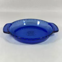 Anchor Hocking Ovenware Cobalt Blue 9 Inch Glass Pie Dish 1075