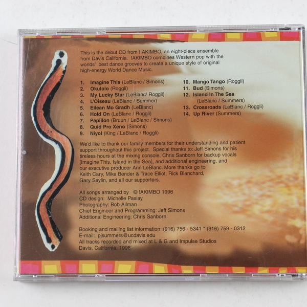 !Akimbo 1996 CD Unique Western Pop and Native Dance Music Good Condition