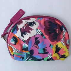Estee Lauder Morocco Pink Floral Zip Closure Cosmetic Bag Clutch Makeup Pouch