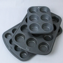 Lot of 3 Muffin Pans Ekco 6 GoodCook 12 and 24 Mini Muffin Tin Bakers Baking 