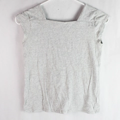 Gap Kids Light Gray Square Neck Cotton Shirt Girl's Size Large 10