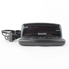 Sharp Alarm Clock Black Travel Size Tested and Working Electric 