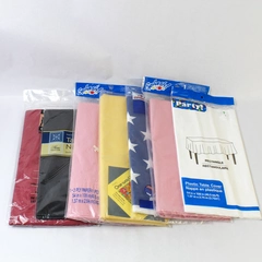 Lot of 7 Vintage 2 Ply Party Tablecloth Varying Brands Sizes and Colors 