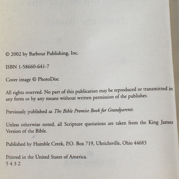Light For My Path for Grandparents 2002 Paperback Barbour Publishing