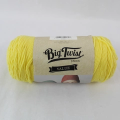 Big Twist Yarns 100% Acrylic Yarn Skein Buttercup Yellow 371 Yards Machine Wash
