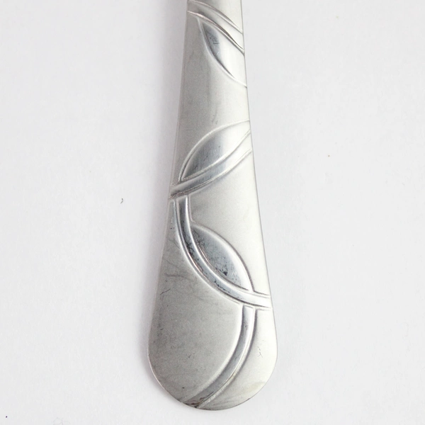 Lot of 5 Cambridge Stainless Steel Dinner Spoons With Abstract Pattern Design