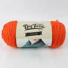 Big Twist Yarns 100% Acrylic Yarn Skein Pumpkin Orange 371 Yards Machine Wash