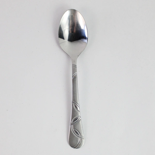 Lot of 5 Cambridge Stainless Steel Teaspoons With Abstract Pattern Design