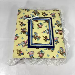 Vtg Photo Album Handmade Cloth And Lace Cover With Front 5x7 Photo Insert