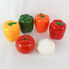Lot of 6 Vegetable Shaped Savers Containers Storage Garlic Peppers Tomato