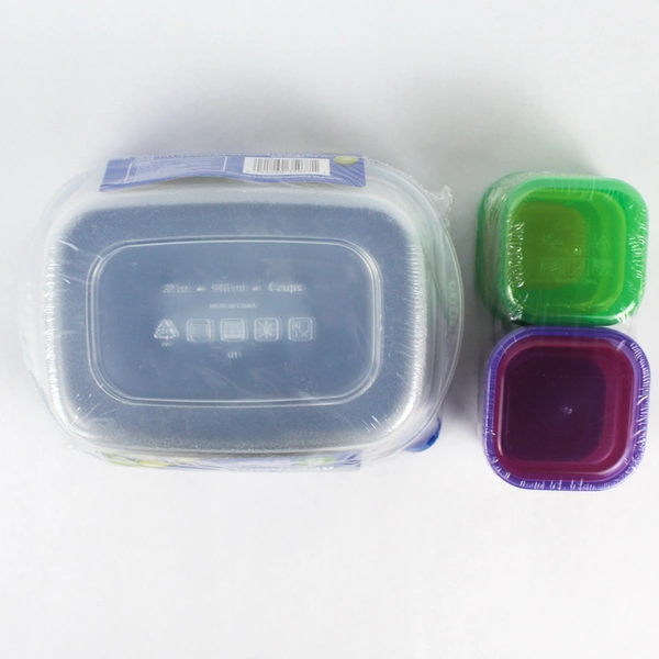 Lot of 2 Food Storage Stackable Sets Kroger Small 4 32 oz & Beachbody New