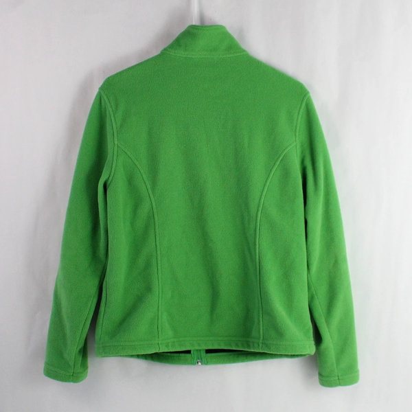 L.L. Bean Green Full-Zip Fleece Jacket Women's Size Petite Medium