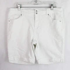 Style & Co. White Cotton Blend Shorts Women's Size 14