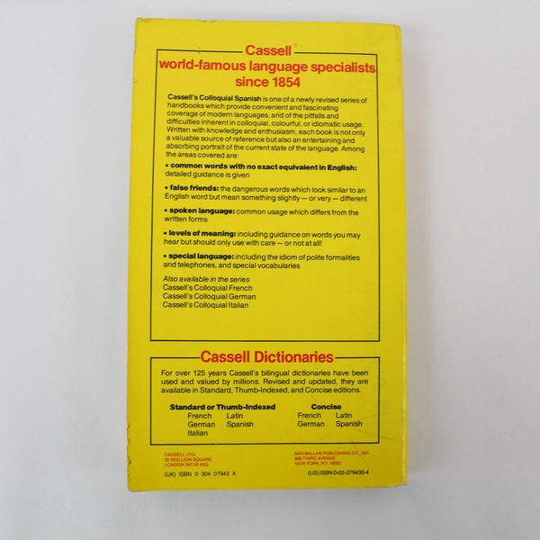 Cassell's Colloquial Spanish A Handbook Of Idiomatic Usage Gerrard 1980 PB