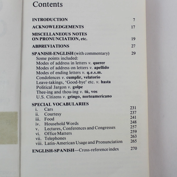 Cassell's Colloquial Spanish A Handbook Of Idiomatic Usage Gerrard 1980 PB