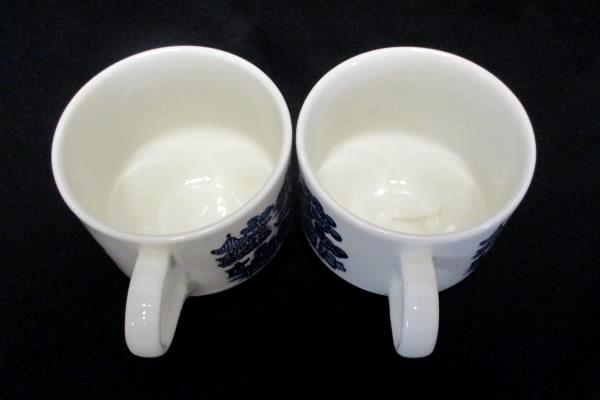 Mixed Set of 4 Vintage Blue & White Tea Coffee Cups Churchill England, Japan