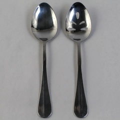 Set of 2 Pfaltzgraff Legacy Hostess Serving Spoons Stainless Steel 18/0 Flatware