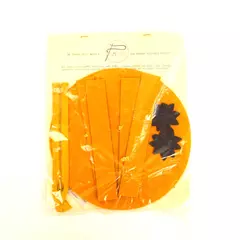 Vintage Pokette Portable Craft Kit Orange & Black DIY Sewing Project