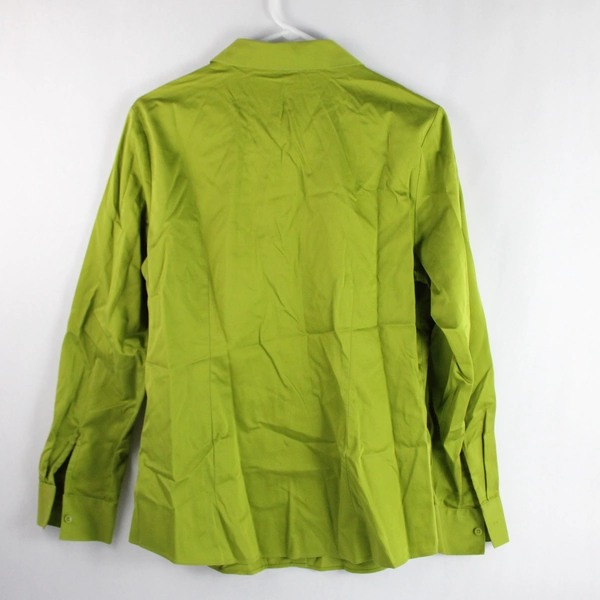 Coldwater Creek Women's Green Long Sleeved Button Up Blouse Top Size L Tailored