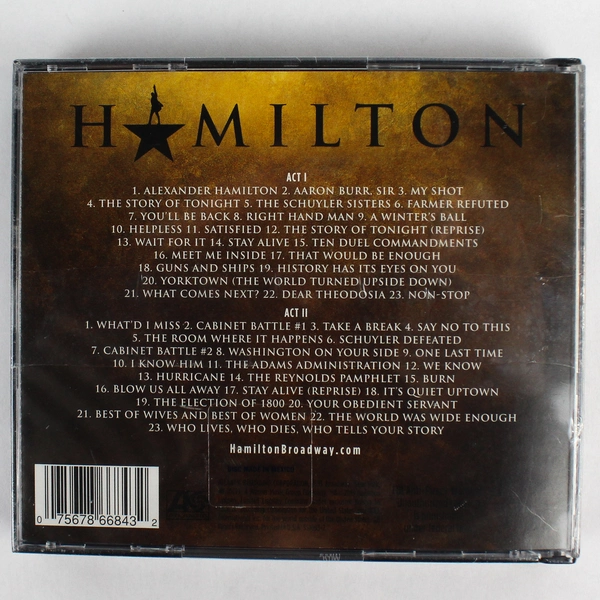 Hamilton (Original Broadway Cast Recording) by Lin-Manuel Miranda CD 2015