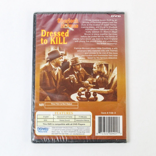 Sherlock Holmes Dressed to Kill DVD 2006 Digiview Productions Thriller Mystery